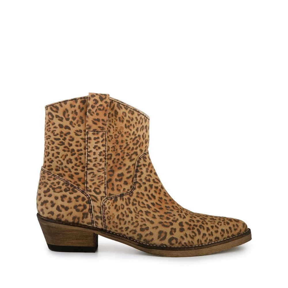 Ivylee Copenhagen Corrie Leopard Cowboy Boots Suede Leather VGUC Size EU37